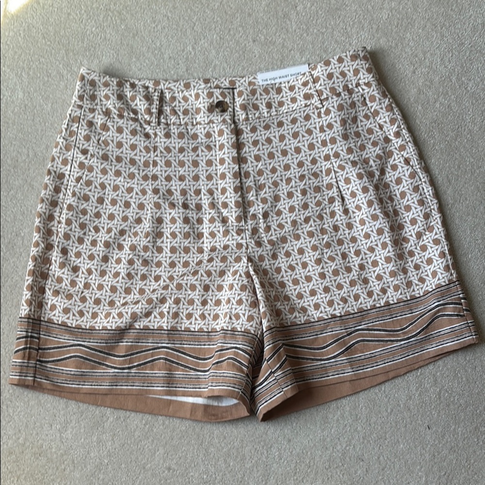 Ann Taylor Tan Patterned Women's Shorts - Picture 1 of 10